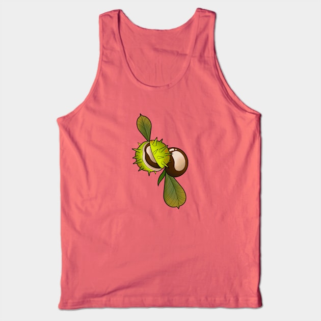 Conkers & Leaves Tank Top by Lauren Street